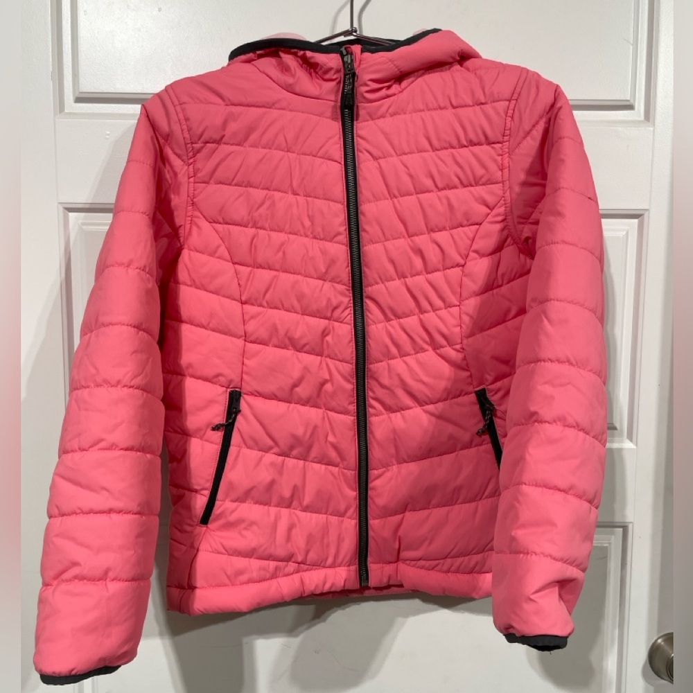 DSG Girls Puffer Jacket Winter Insulated Pink Insulated Coat  - Size L